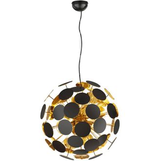 Trio Suspensi&oacute;n Discalgo 6xe14 Negro Y Decorativo Redondo &Oslash;54 Cm Iluminaci&oacute;n
