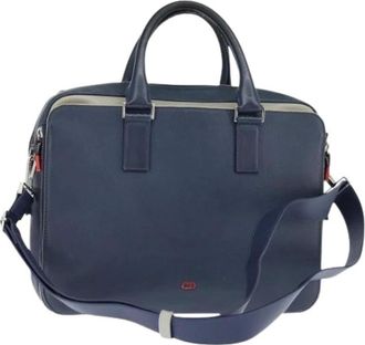 Dior Pre-owned Handbags, female, Blue, Size: ONE SIZE Pre-owned Vintage Business Bag