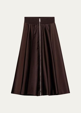 Prada Re-Nylon Zip-Front Midi Skirt