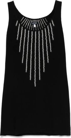 Giorgio Armani 2000s fijngebreide mini-jurk - Zwart