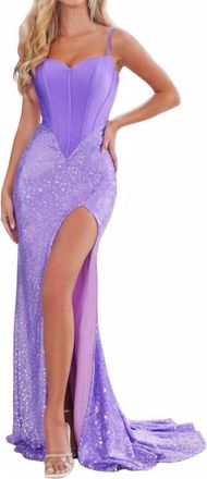 Portia & Scarlett Sweetheart Slip Maxi Dress In Lilac