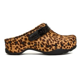 Scholl zoccollo in cavallino leopardato - Dames - Klompen - Beige - 36 EU - Schoenen
