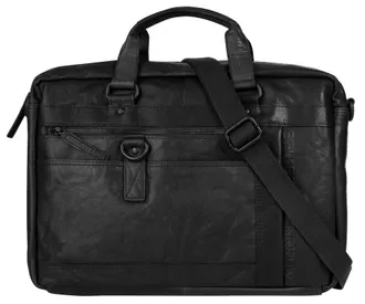 Spikes & Sparrow Aktentasche SPIKES & SPARROW, Herren, Gr. B/H/T: 40cm x 28cm x 9cm onesize, schwarz, Leder, leicht gl&auml;nzend, unifarben, Taschen Aktentasche, echt Lede