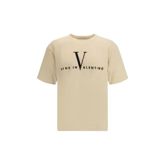 Valentino Garavani Beige Cotton Mens T-Shirt