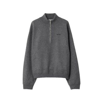 Miu Miu Cashmere And Jersey Zipper Sweater