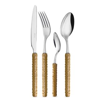 Neva Juego 24 cubiertos acero inoxidable con mango efecto rat&aacute;n