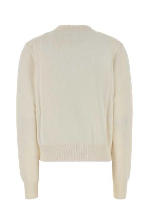 Jil Sander Womens Ivory Stretch Viscose Blend Cardigan Porcelain Maglie