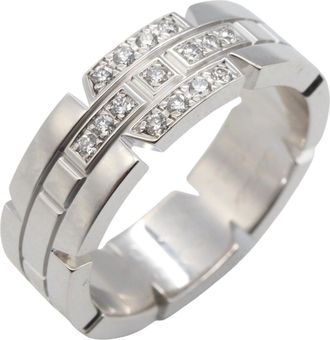 Cartier Clear White Gold White Gold (18K) Band Ring (Pre-Owned)