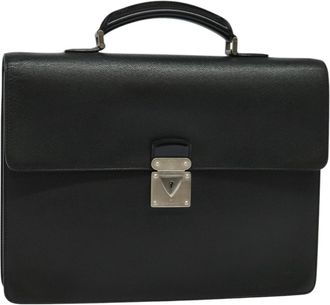 Louis Vuitton Neo Robusto 1 Briefcase Taiga Leather Brown Leather Briefcase Bag (Pre-Owned)