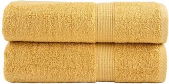 vidaXL Toallas De Ducha Solund 2 Unidades Dorado 70x140 Cm 600 Gsm Vidaxl