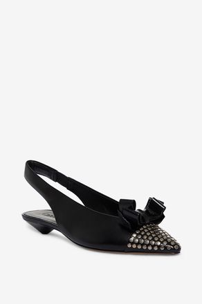 Chlo&eacute; Pumps mit Fersenriemen aus Leder Alba