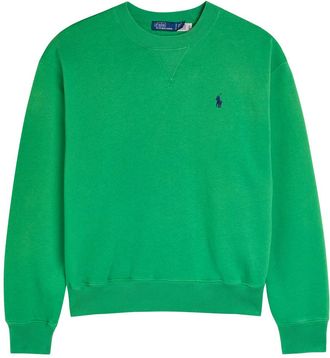 Polo Ralph Lauren Logo-embroidered Cotton Sweatshirt - Green - XL (UK16 / XL)