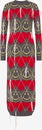 Moschino Abito in misto lana Smiley - Grigio