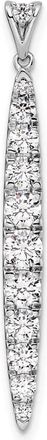 Diamond2Deal 14K White Gold Lab Grown Diamond Pendant (1ct, VS, G-H)