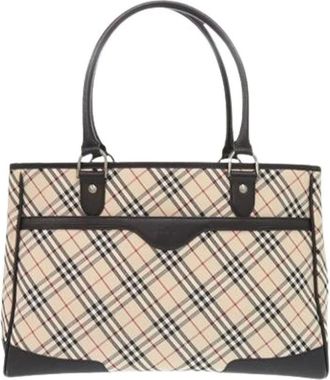 Burberry Pre-owned Tote Bags, female, Beige, Size: ONE SIZE Pre-owned Tote Bag