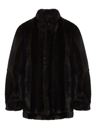 Maison Margiela MM6 Maison Margiela Faux Pelz Rollkragenpullover Jacke