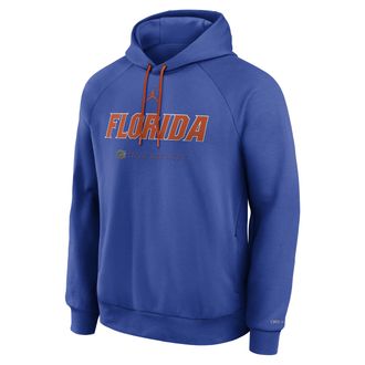 Nike Jordan Mens Florida Courtside Basketball Practice Jordan Brand Dri-FIT Pullover Hoodie in Blue | 0JEJ08DDUFN-REJ