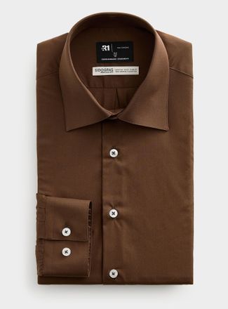 Le 31 Mens European fabric solid shirt Standard fit
