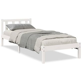 Berkfield Home Extra Long Bed Frame without Mattress White 100x210 cm Solid Wood Pine