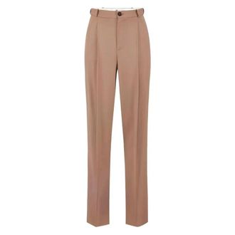 Elisabetta Franchi unisex, Broeken, Bruin, Maat: S Viscose