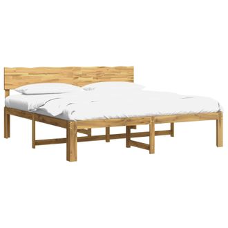vidaXL Cama Doble Con Cabecero Rostock Blanco 200 X 200 Cm Vidaxl