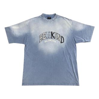 Balenciaga BE KIND Crewneck T-shirt Blue 764235TPVD54313