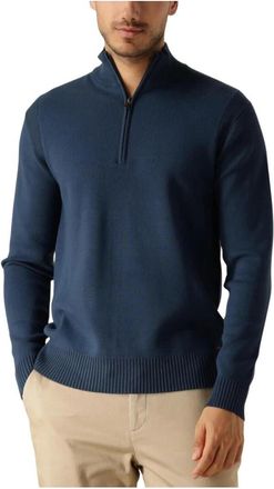 Dstrezzed Navy Half Zip Sweater voor Heren - Heren - Coltruien - Blauw - 2XL - Polyester - Truien & Vesten