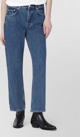 Anine Bing denim straight-leg trousers