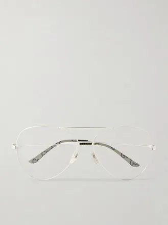 Gucci Occhiali Da Sole In Metallo Argentato Stile Aviator - Neutri