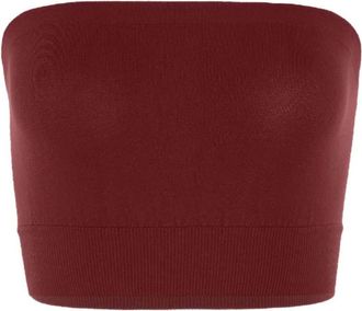 Wolford Red Solid Strapless Top