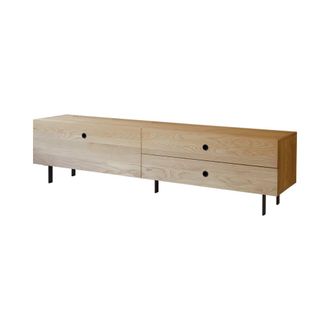 Tikamoon Mueble para TV de roble macizo de 200 cm