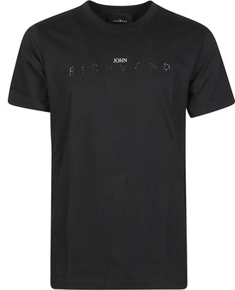 John Richmond Black Frenoir Regular Glossy Logo Cotton T-Shirt