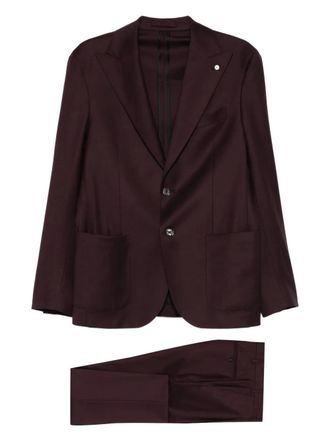 Luigi Bianchi Mantova single-breasted suit - Purple