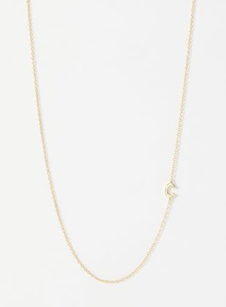 Midi34 Womens Alpha minimalist necklace