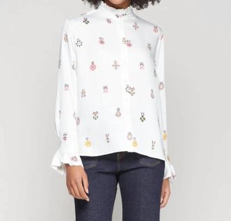 Vilagallo Nicola Escarapelas Print Shirt In White