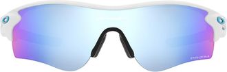 Oakley Radar EV Path 138mm Prizm Polarized Wrap Shield Sunglasses in White at Nordstrom