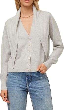 Fifteen Twenty Wren Scarf Cardigan in Light Gray at Nordstrom, Size Small