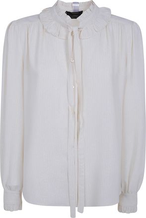 Twin-Set Blouse High Neck High Neck Blouse With Bow Detail