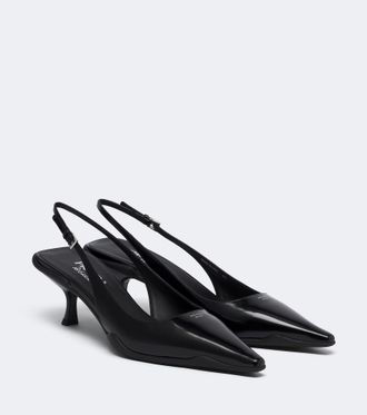 Prada Leather slingback pumps
