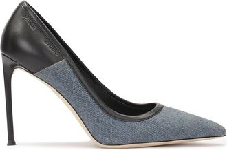 Kazar Blauw-zwart gecombineerd materiaal pumps - Dames - Pumps - Blauw - 35 EU - Leer - Schoenen