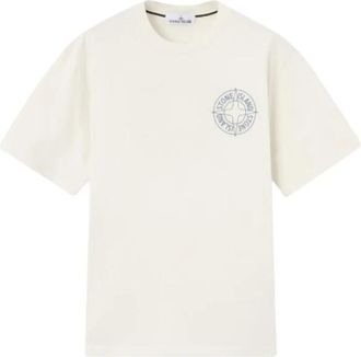 Stone Island Heavy Cotton Jersey T-shirt - Heren - T-shirts - Wit - L - Katoen - Tops