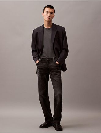 Calvin Klein Mens Relaxed Cotton Cashmere Jean - Black - 29W x 32L