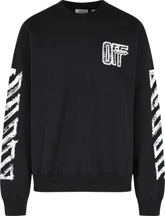 Off-white Motion Arrow Black Cotton Sweatshirt
