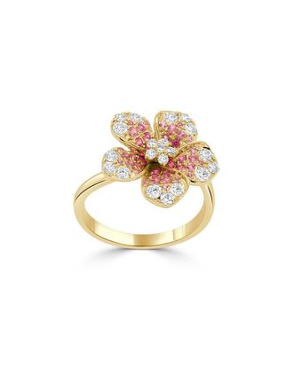 Sabrina Designs 14K 1.06 Ct. Tw. Diamond & Pink Sapphire Cocktail Ring