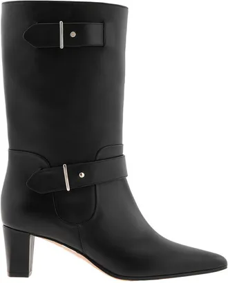 Bally Denice 55 Leather Mid-Calf Boots, Brand Size 36.5 ( US Size 6 )