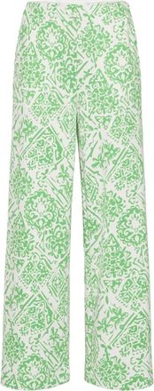 Ichi Ih Kate Wijde Broek - Dames - Wijde Broeken - Groen - S - Broeken