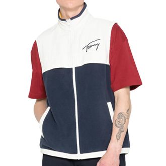 Tommy Hilfiger Mix Media Retro Vest voor heren in marineblauw