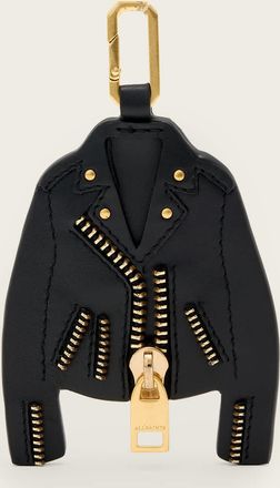 AllSaints Leather Balfern Leather Keyring, Size: One Size