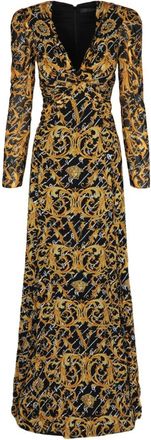 Versace Baroque Print Evening Gown