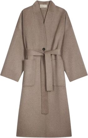 Vanessa Bruno Bachir Jas - Dames - Jas met riem - Beige - XS - Wol - Jassen